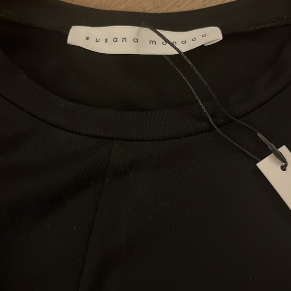 NWT Susana Monaco Black Crop Top - Picture 3 of 4